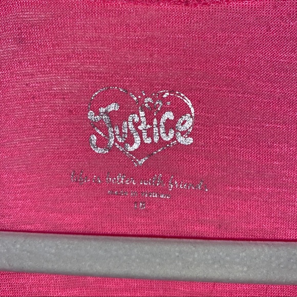 Justice Neon Pink Solid Tee - Picture 2 of 3